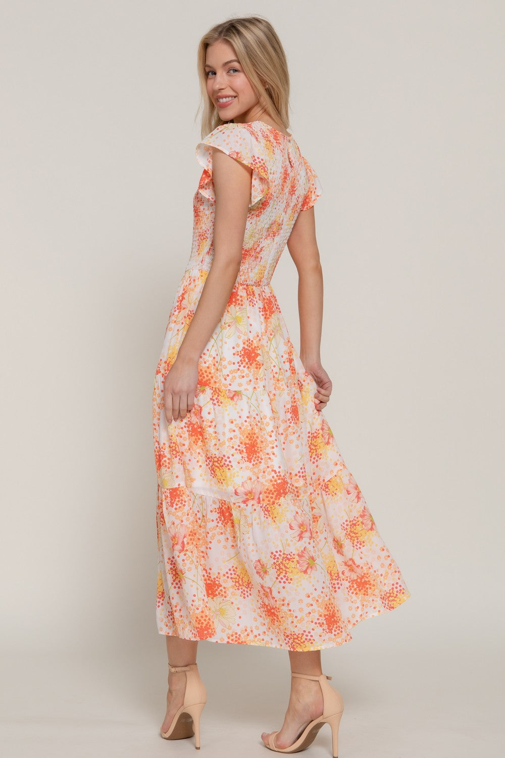 Smocked Charm Floral Dress